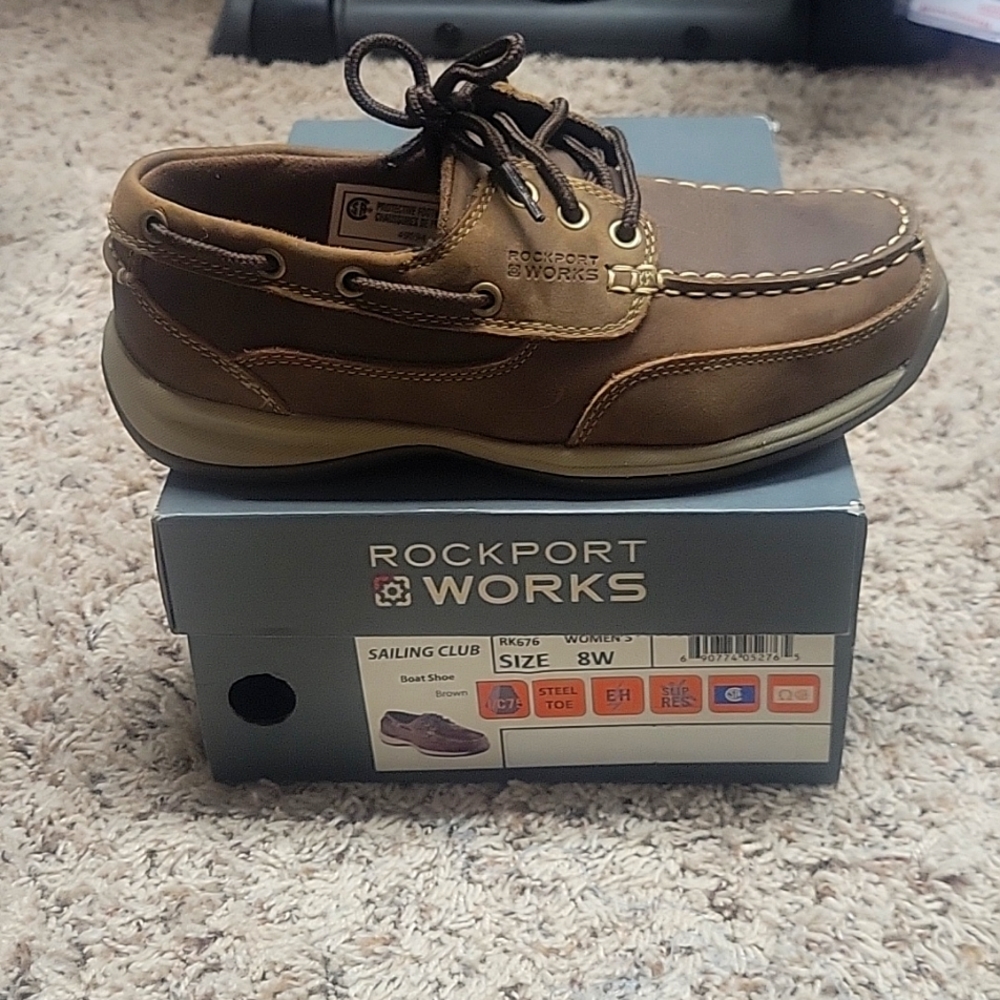 BNWT Women's Rockport steel toe shoe size 8W